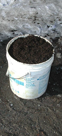 bucket of compost
